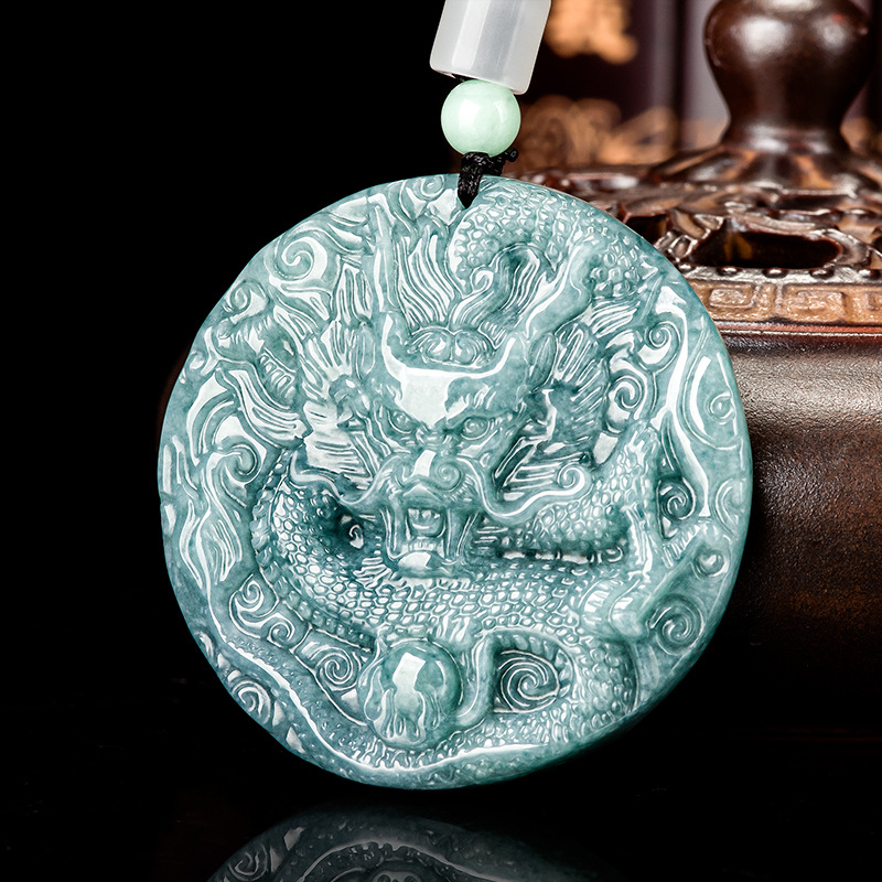 Women Accessories To Gift - Burmese Jadeite Dragon Pendant Necklace Gifts