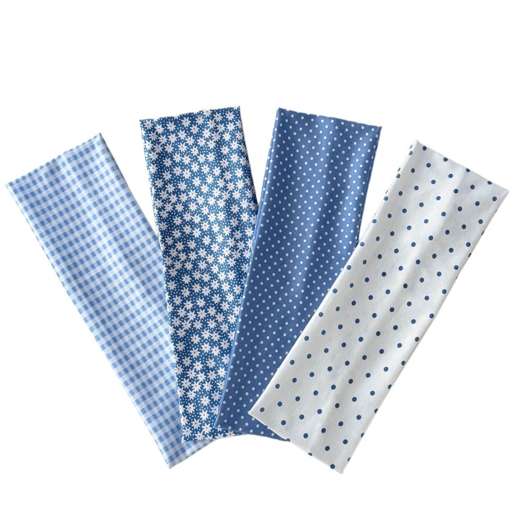 Women Accessories Online - Boho Polka Dot Wide Headbands Sweat-absorbent