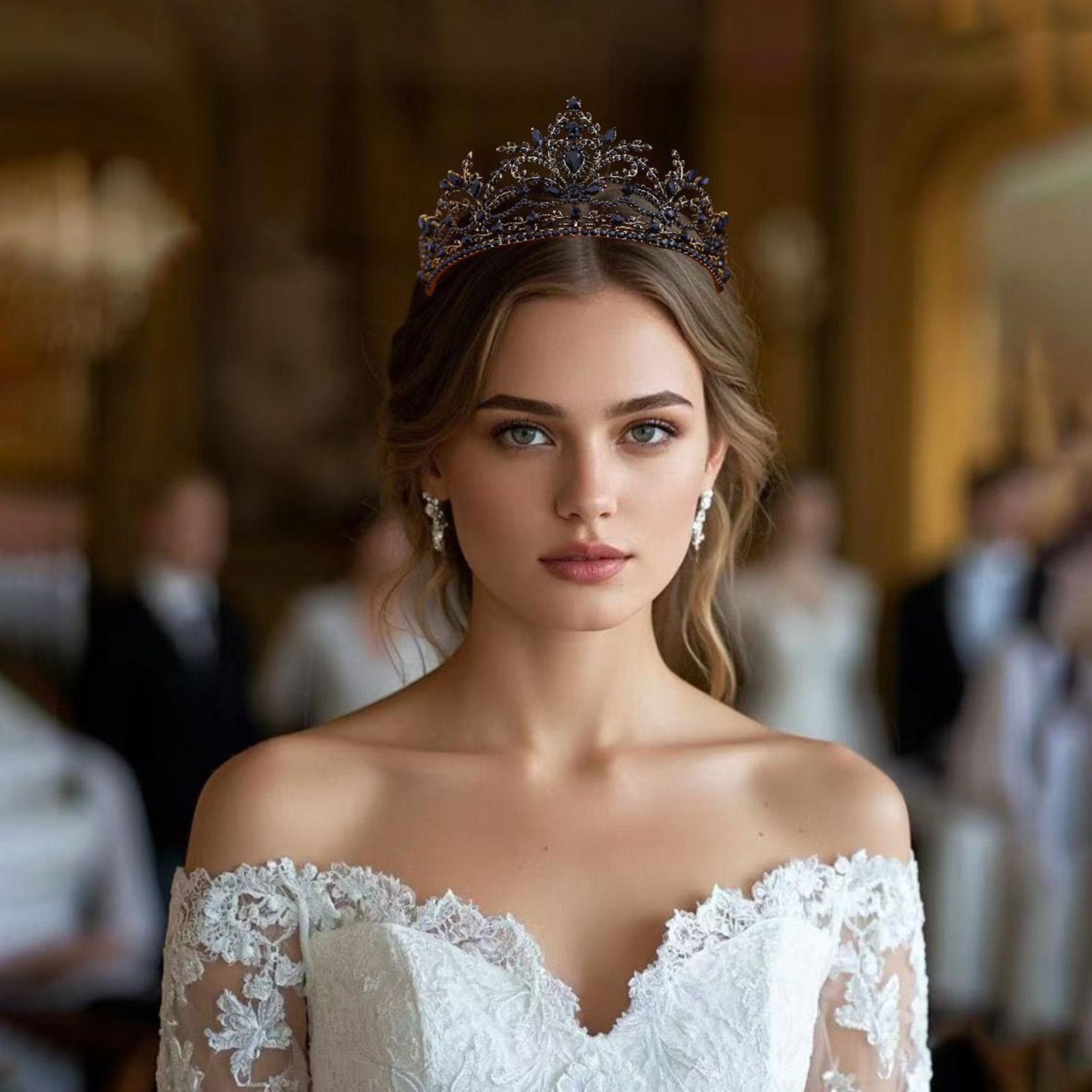 Women Accessories To Gift - Bridal Crown Sparkling Tiara for Wedding
