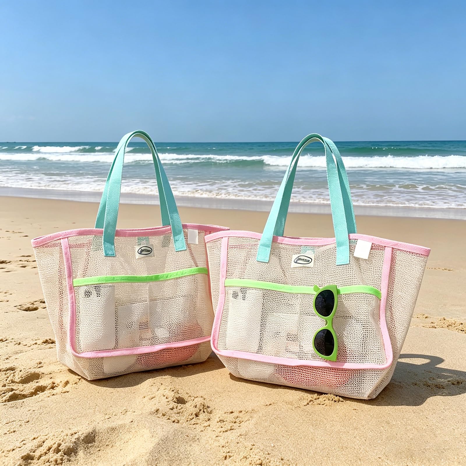 Woman Accessory - Beach Bags for Women Colorful Foldable