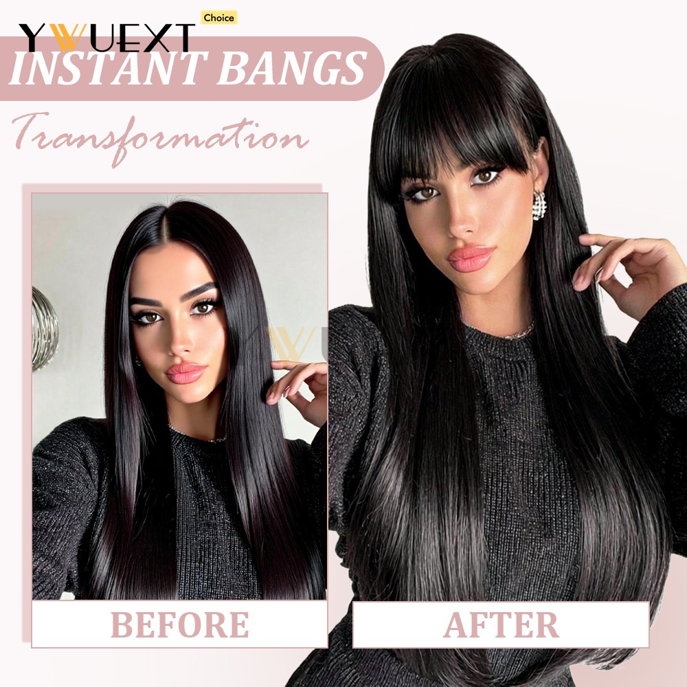 Clip In Human Hair Bangs Strai - Women Accessories Clearance 评论和价格