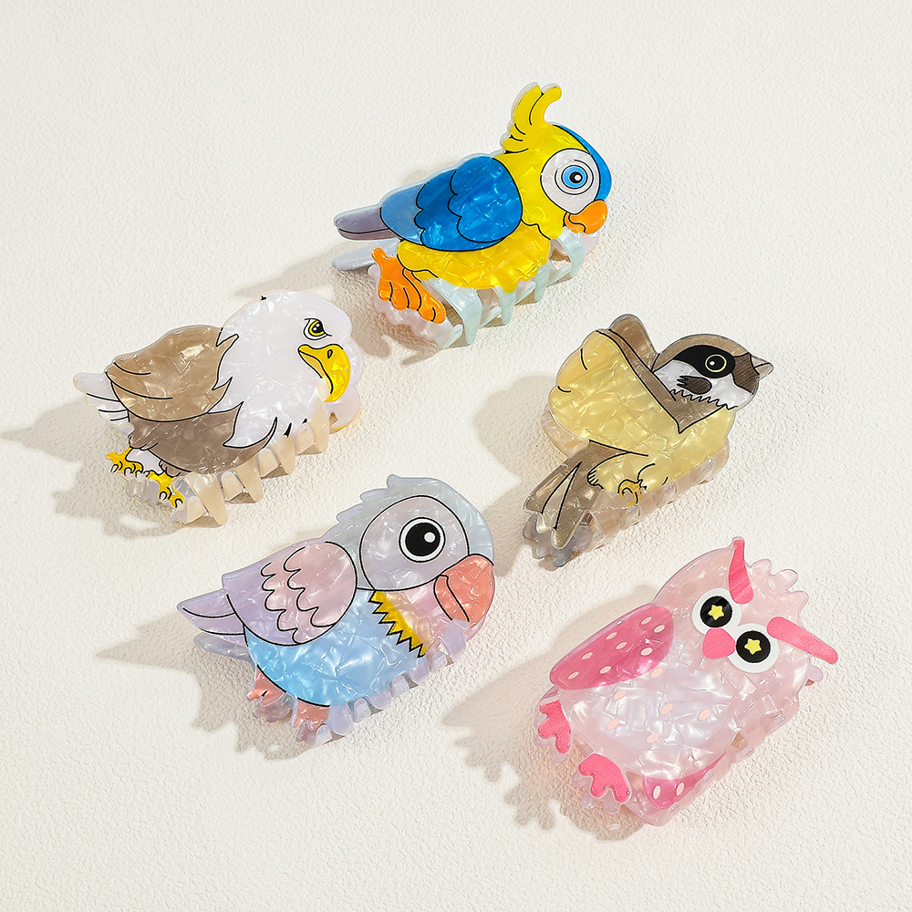 Cute Cartoon Bird Acrylic Hair - Women'S Eagles Accessories 评论和价格
