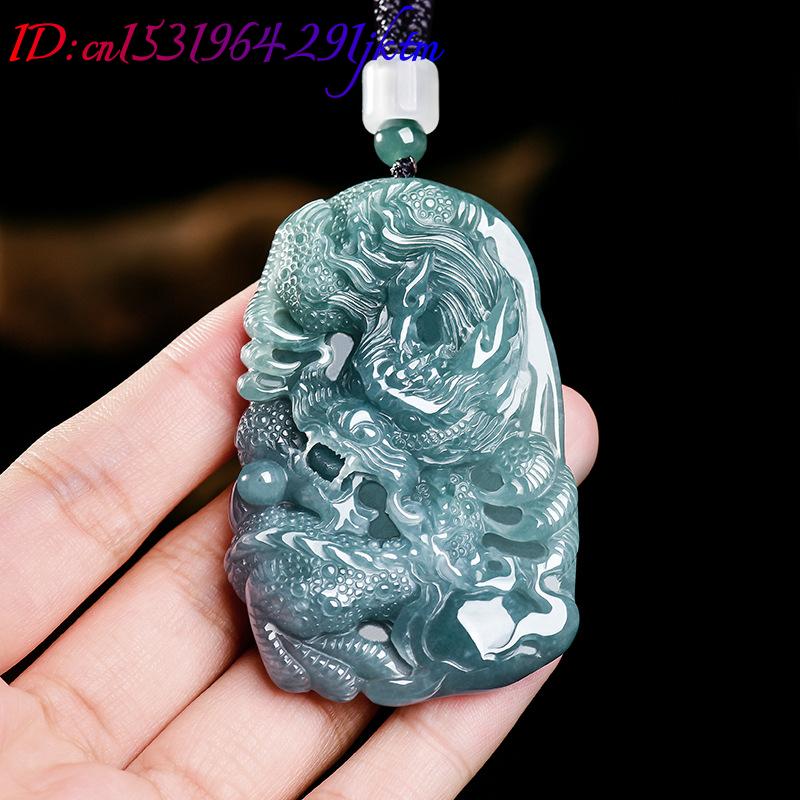 Natural Burmese Jadeite Dragon - Women Accessories To Gift 评论和价格