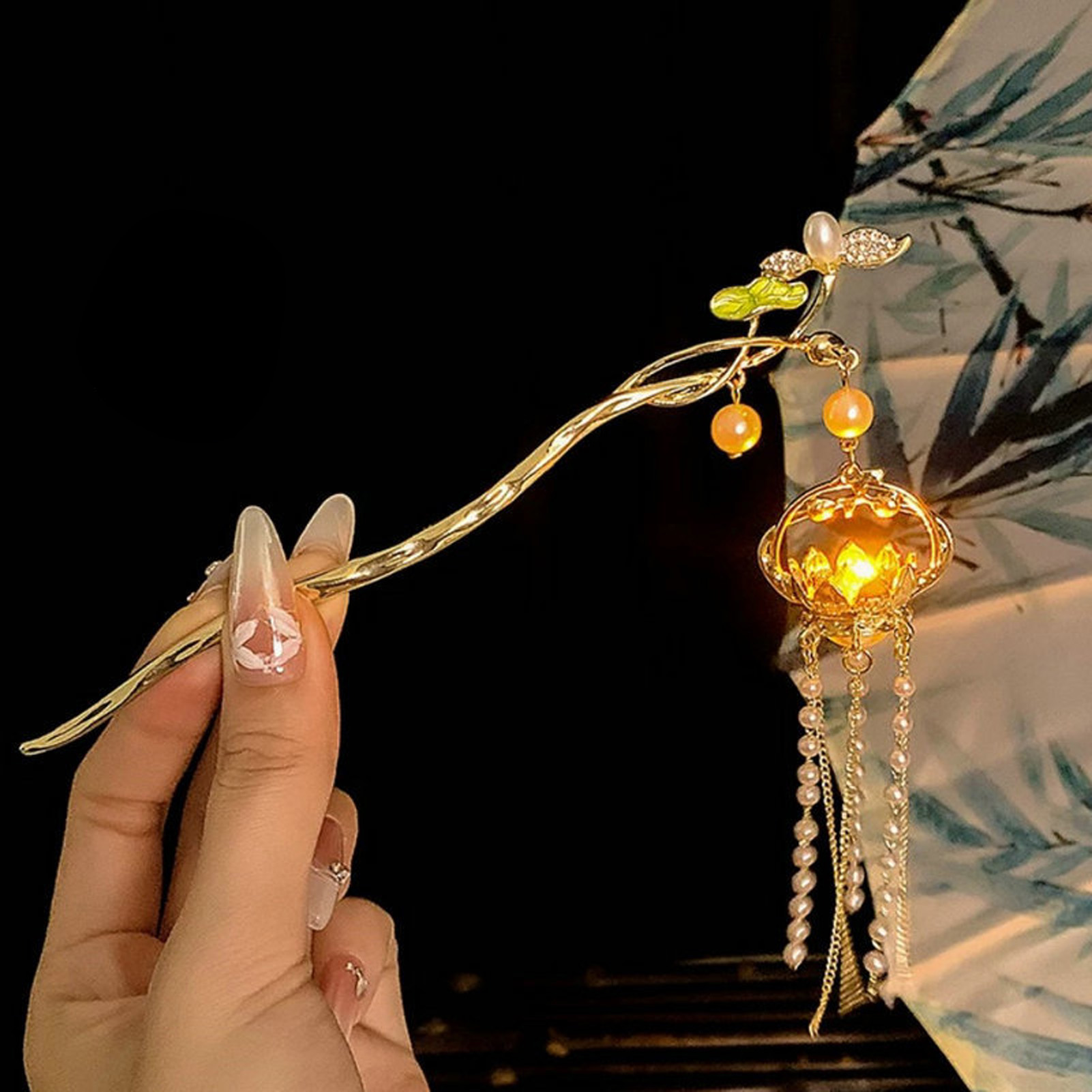 Luminous Flower Hairpin Exquis - Hair Fork Stick 评论和价格