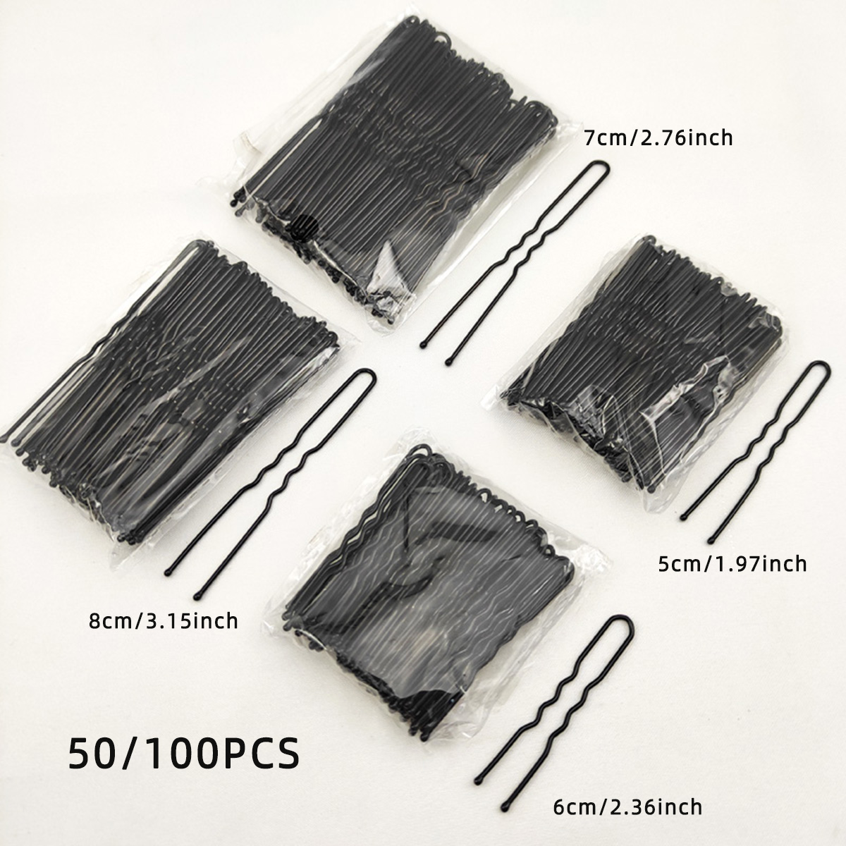 50/100 PCS Women 5/6/7/8 cm Ha - Hair Fork Stick 评论和价格