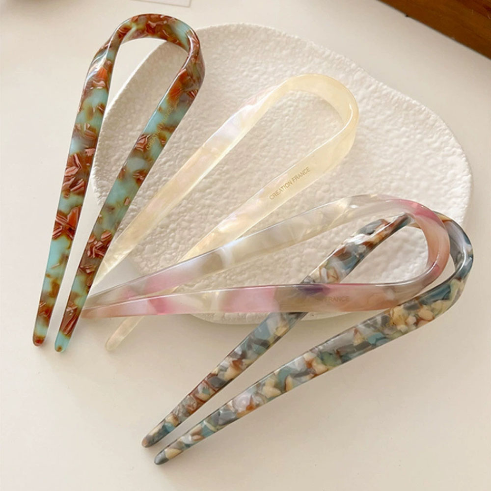 Retro U-shaped hairclip for wo - Hair Fork Stick 评论和价格