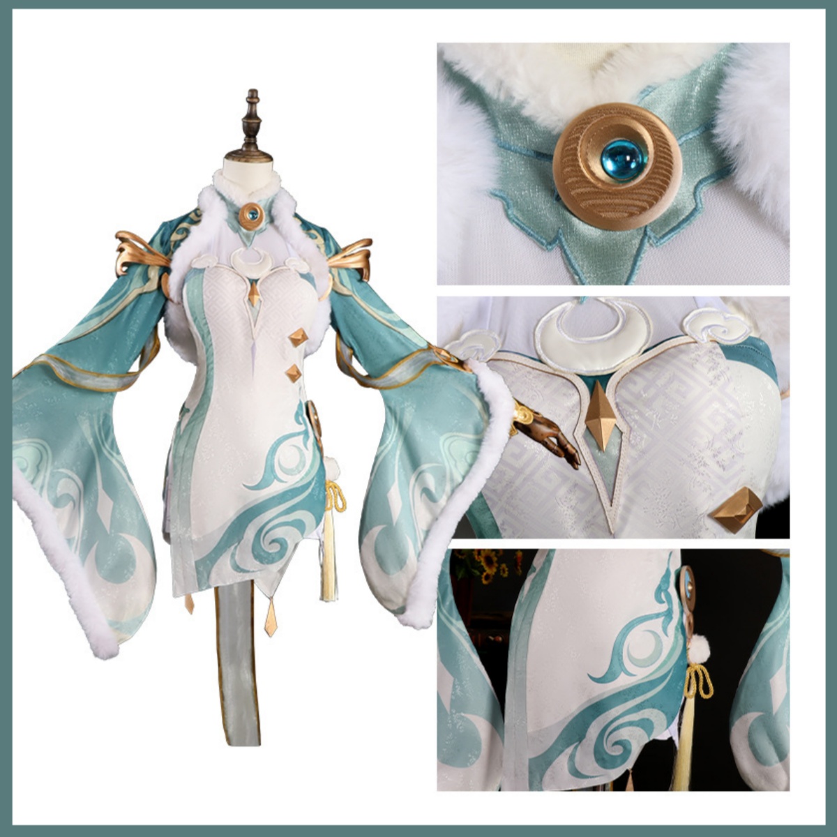 Game Zibai Cosplay Costume Gre - Women'S Accessories For Suit 评论和价格