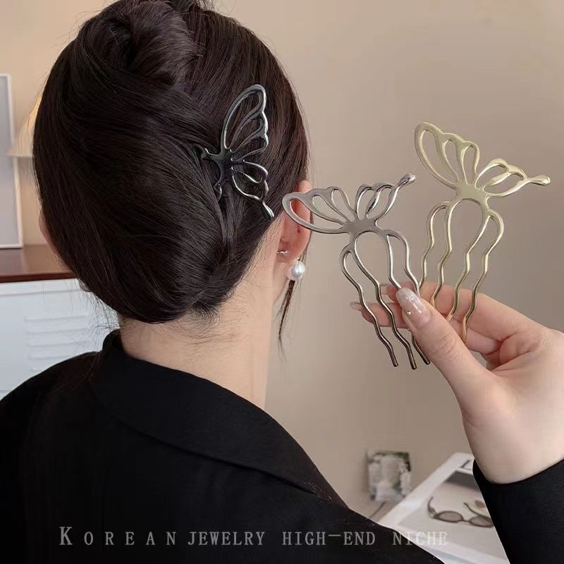 Korean Butterfly U Shape Hair  - Hair Fork Stick 评论和价格