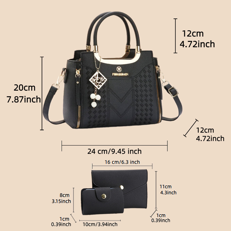 3-piece handbag set made of ly - Women'S Accessories For Suit 评论和价格
