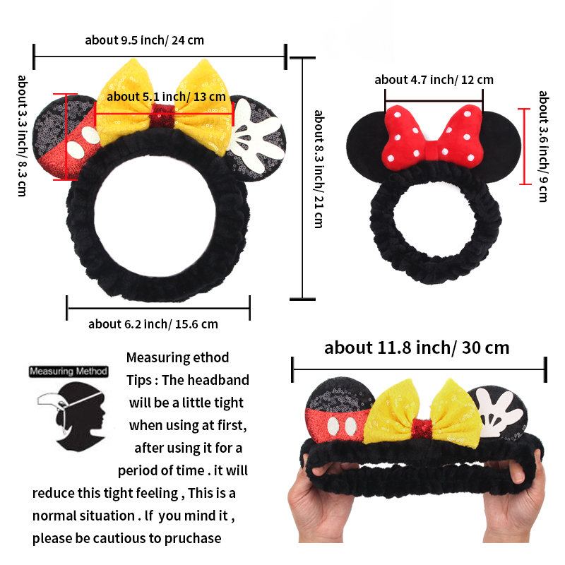 NEW Mouse Ears Wash Face Headb - Women Accessories Online 评论和价格