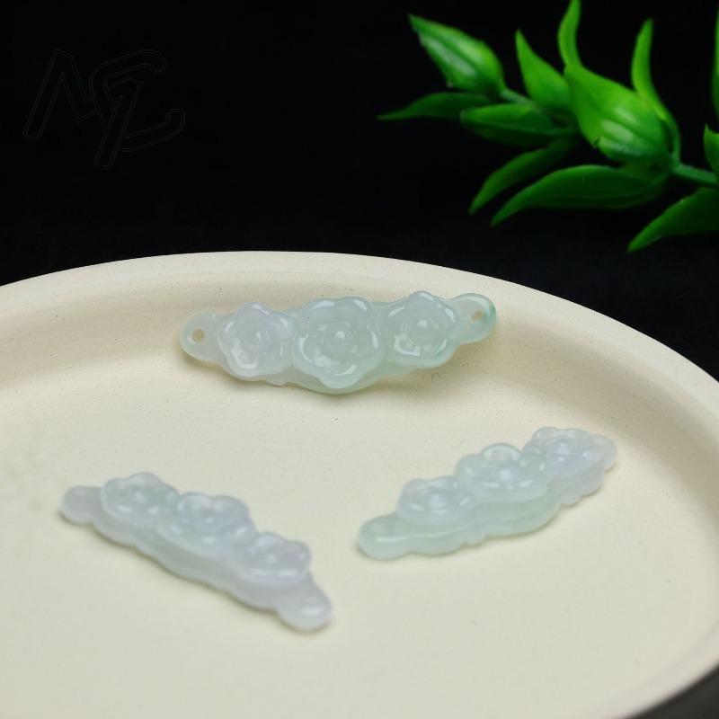 1pc Natural Jadeite Emerald Fl - Women Accessories To Gift 评论和价格
