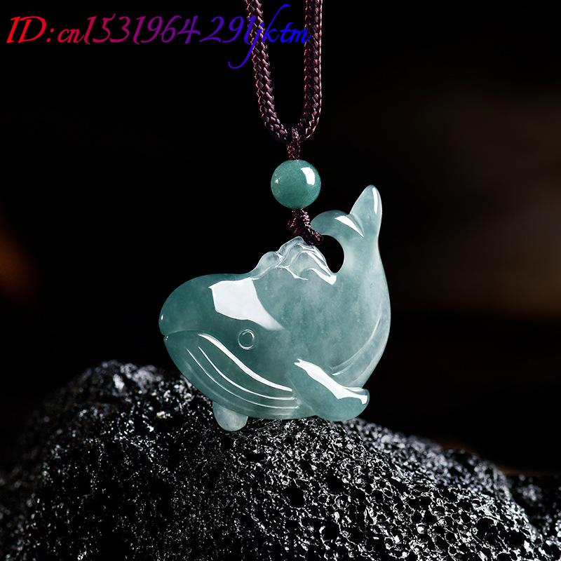 Natural Burmese Jadeite Whale  - Women Accessories To Gift 评论和价格