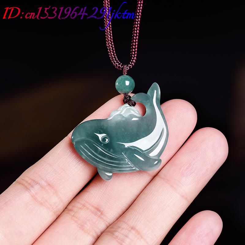 Natural Burmese Jadeite Whale  - Women Accessories To Gift 评论和价格