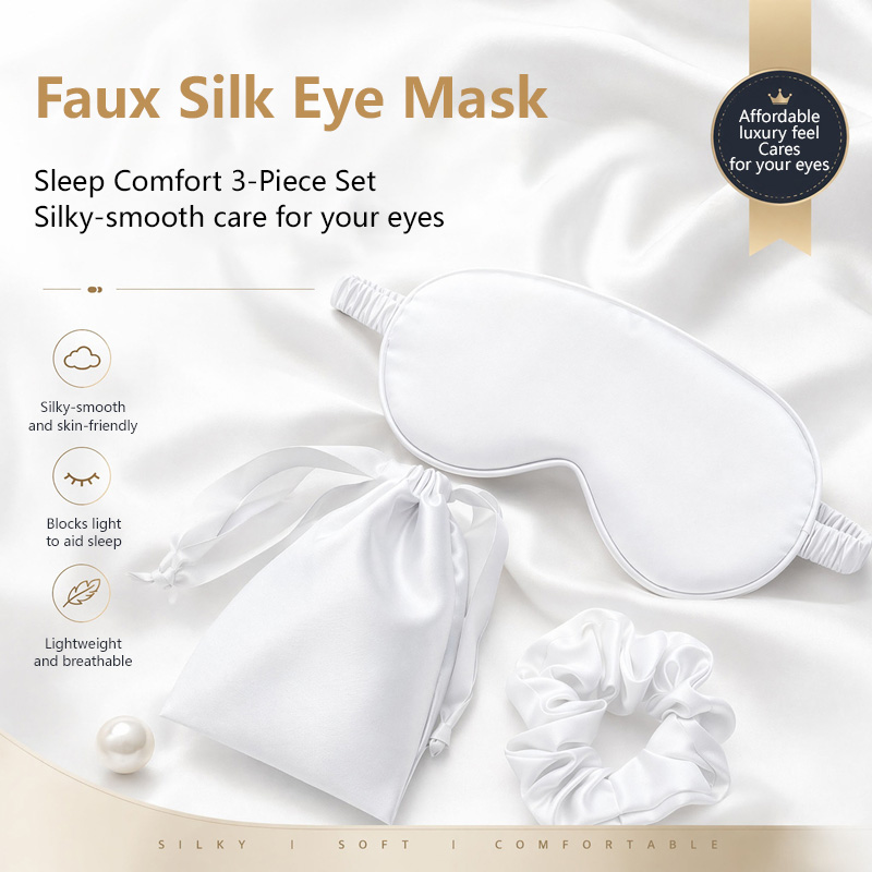 Silk Eye Mask 3Pcs Set Light B - Women'S Accessories For Suit 评论和价格