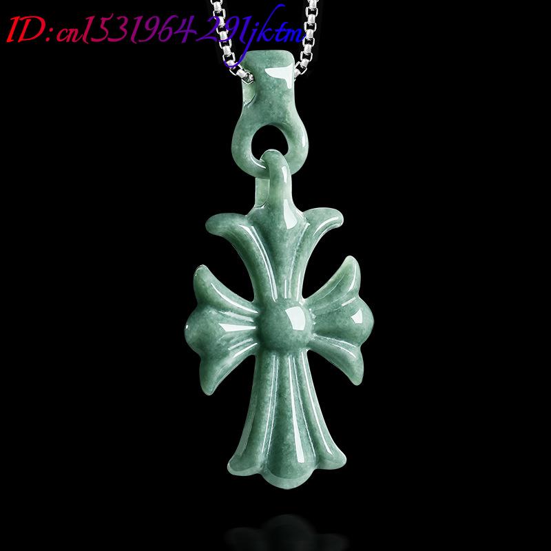 Natural Burmese Jadeite Cross  - Women Accessories To Gift 评论和价格