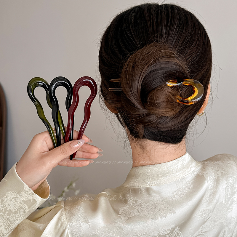 2026 U-Shaped Hair Fork Fashio - Hair Fork Stick 评论和价格
