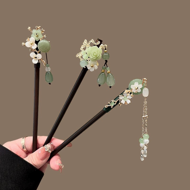 Antique Wooden Hairpin Women's - Hair Fork Stick 评论和价格