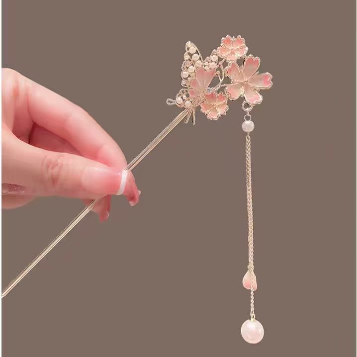 Sakura Hairpin with a High-End - Hair Fork Stick 评论和价格