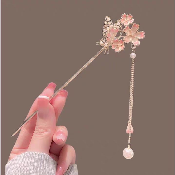 Sakura Hairpin with a High-End - Hair Fork Stick 评论和价格