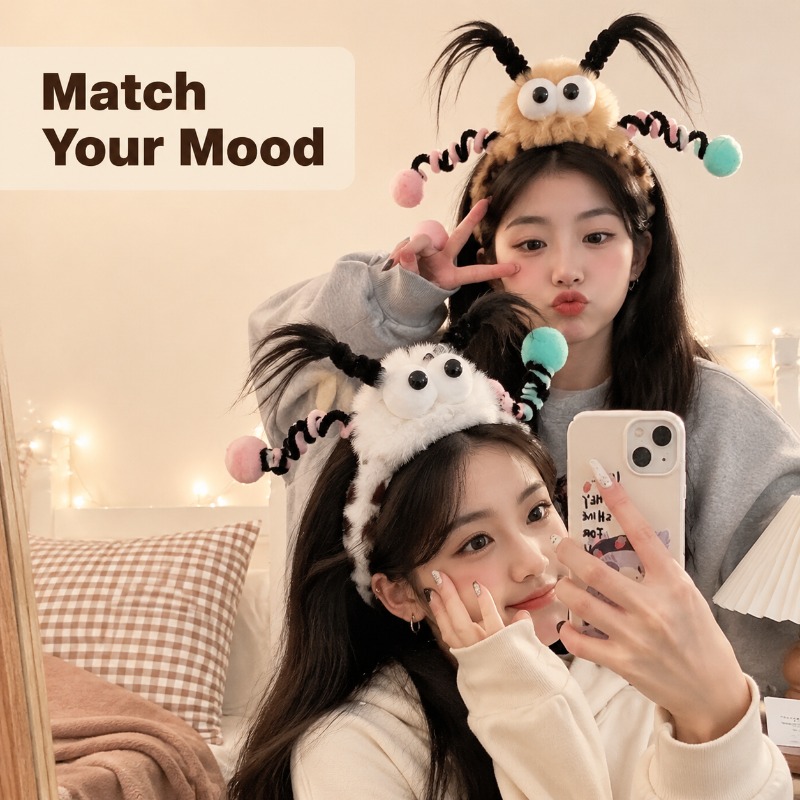 Cute Fluffy Monster Eye Hairba - Women Accessories Online 评论和价格