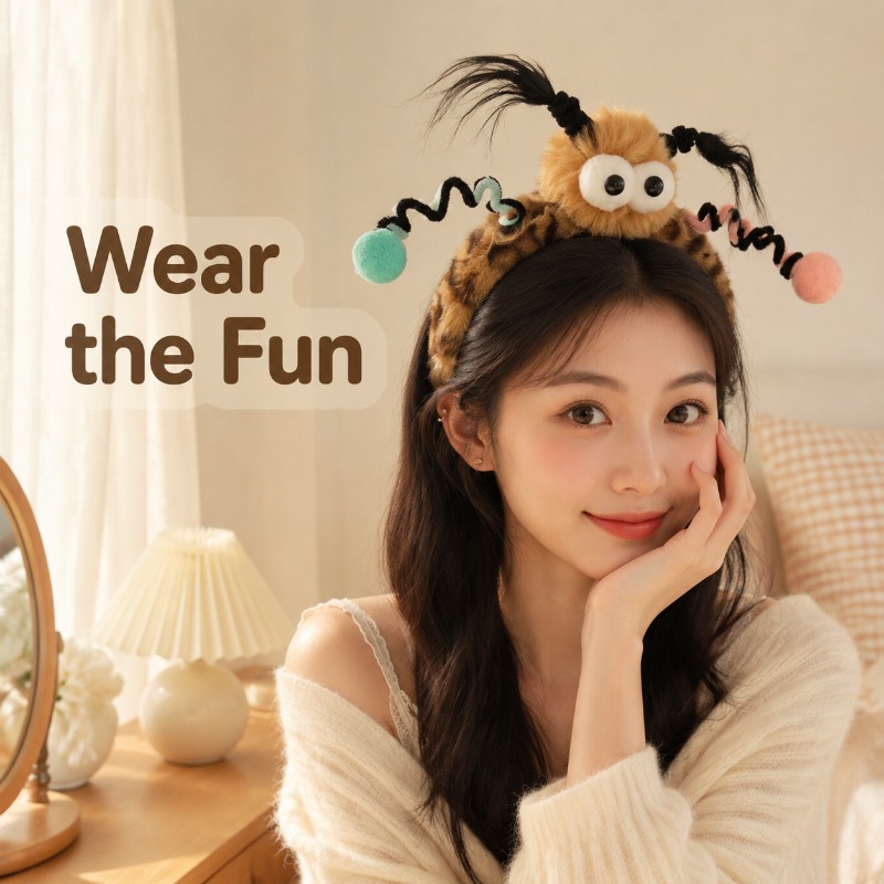 Cute Fluffy Monster Eye Hairba - Women Accessories Online 评论和价格