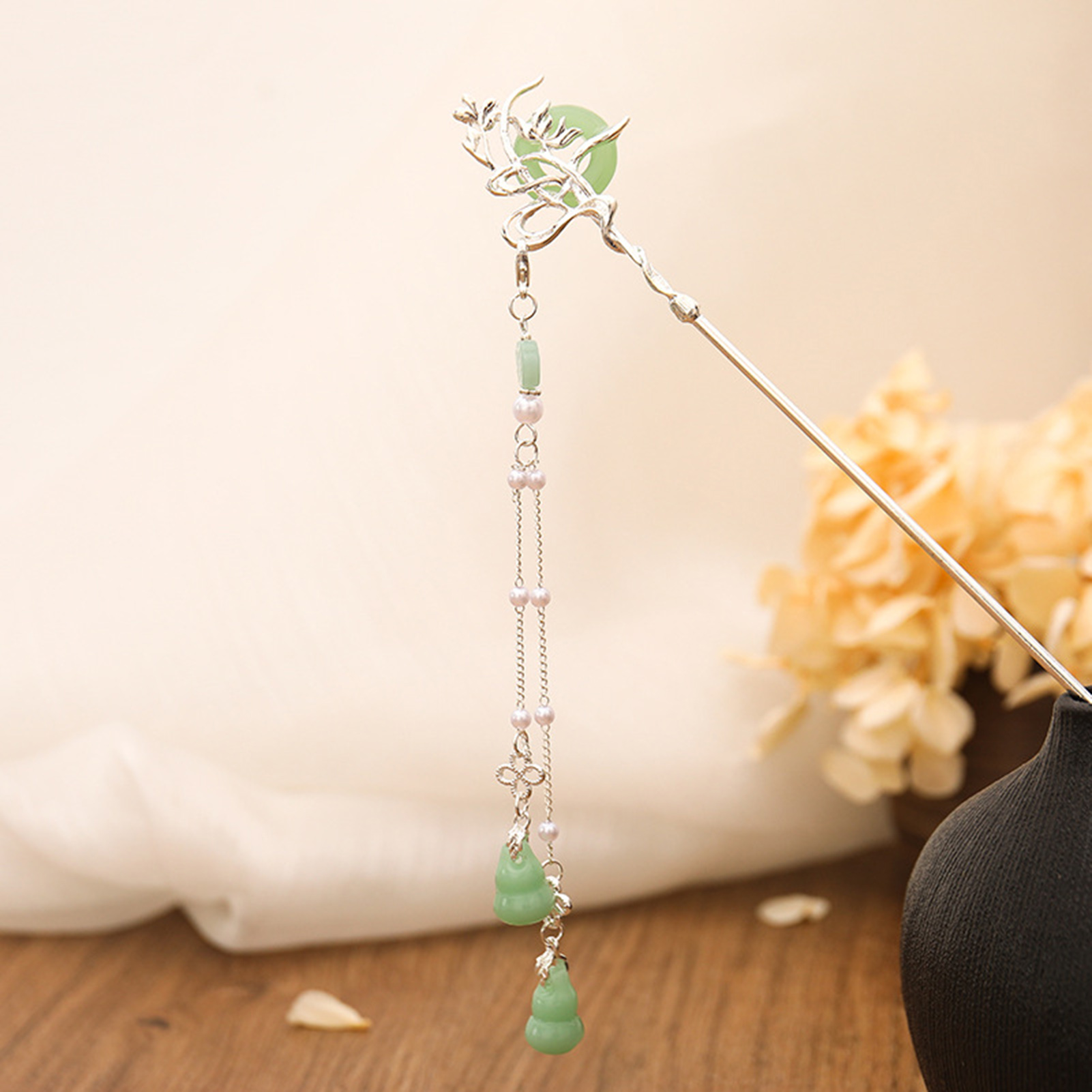 Chinese Style Glass Hairpin Fo - Hair Fork Stick 评论和价格
