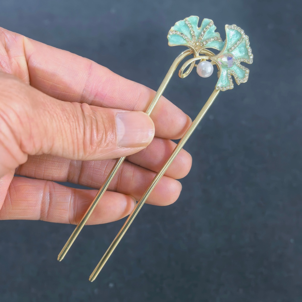 Vintage Floral Butterfly Hair  - Hair Fork Stick 评论和价格