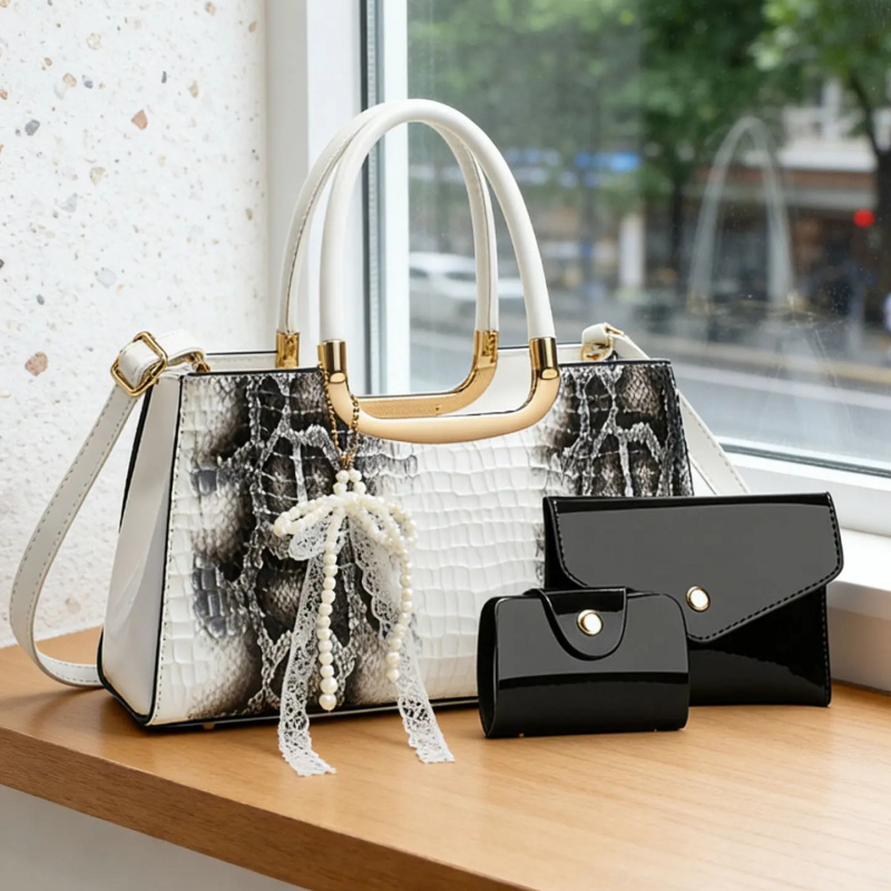 Women's Handbag Set, Crocodile - Women Accessories To Gift 评论和价格