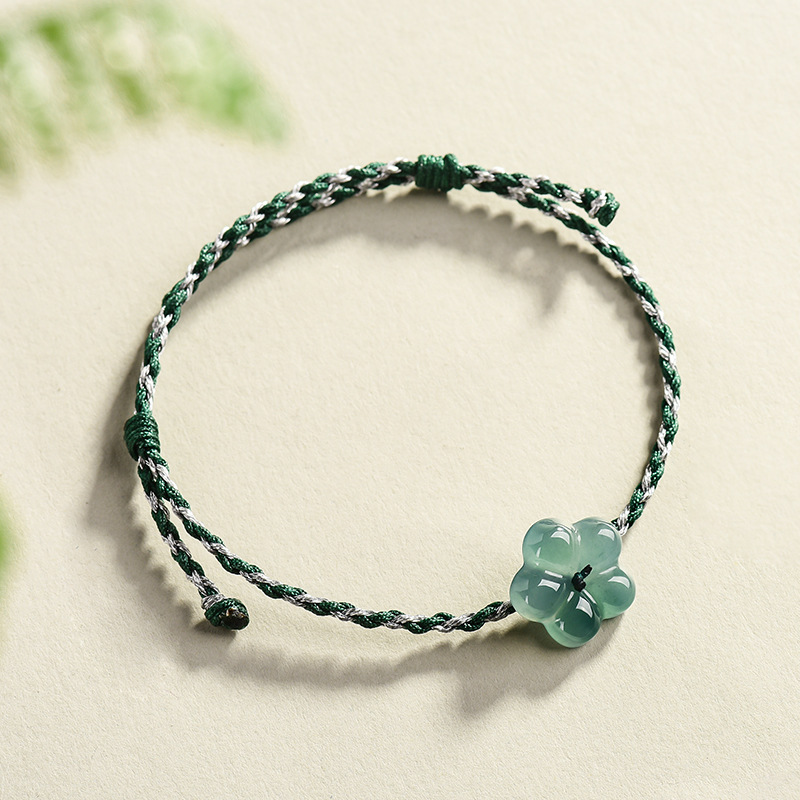 Burmese Jadeite Flower Bracele - Woman Accessory 评论和价格