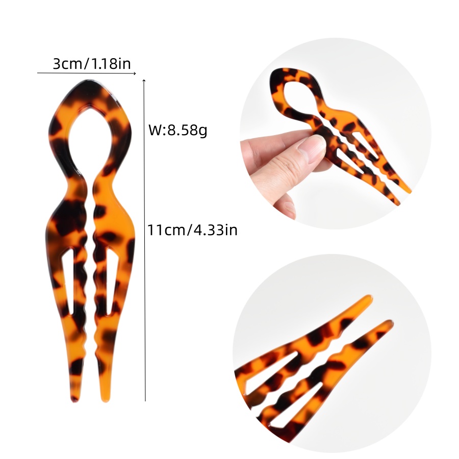 1 PC Acrylic Fish Tail U-shape - Hair Fork Stick 评论和价格