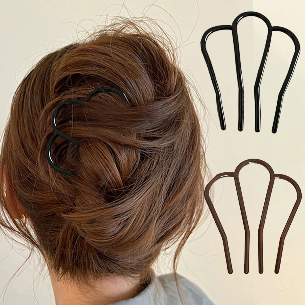 Elegant Soft Acrylic U-Shape H - Hair Fork Stick 评论和价格