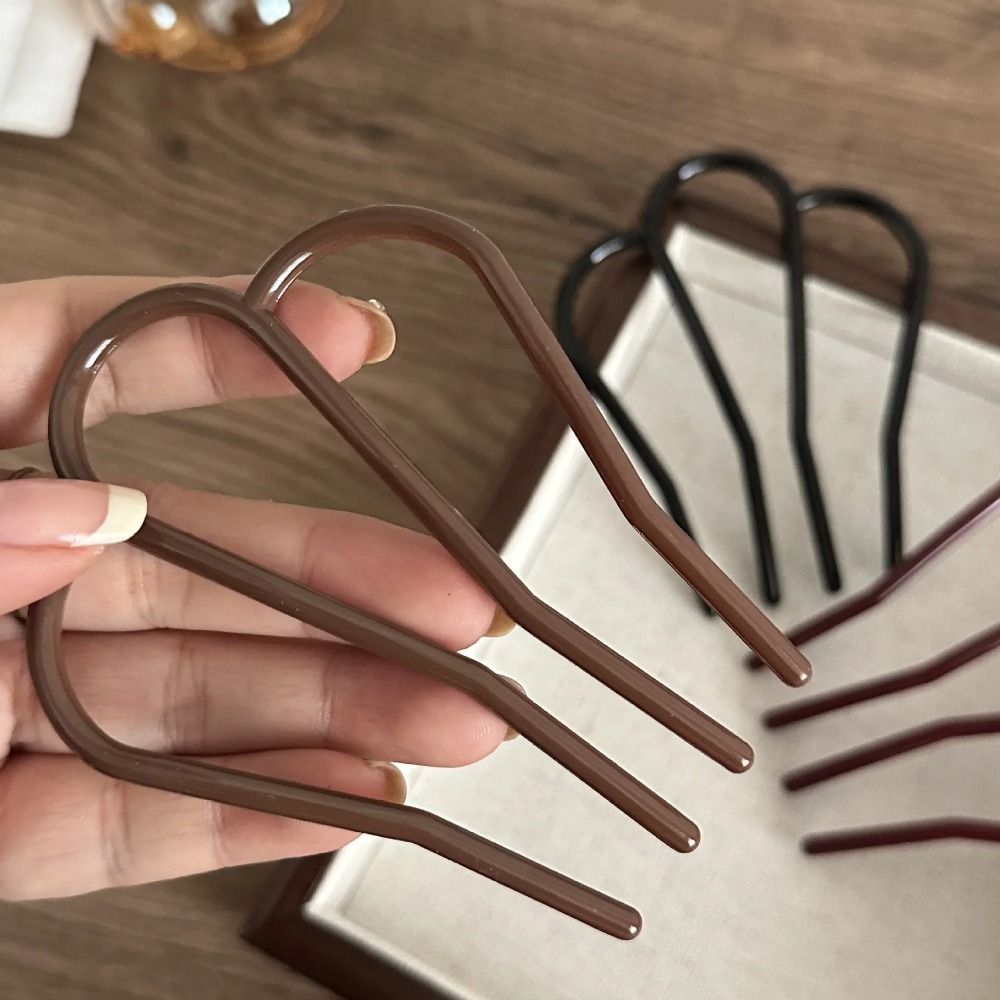 Elegant Soft Acrylic U-Shape H - Hair Fork Stick 评论和价格