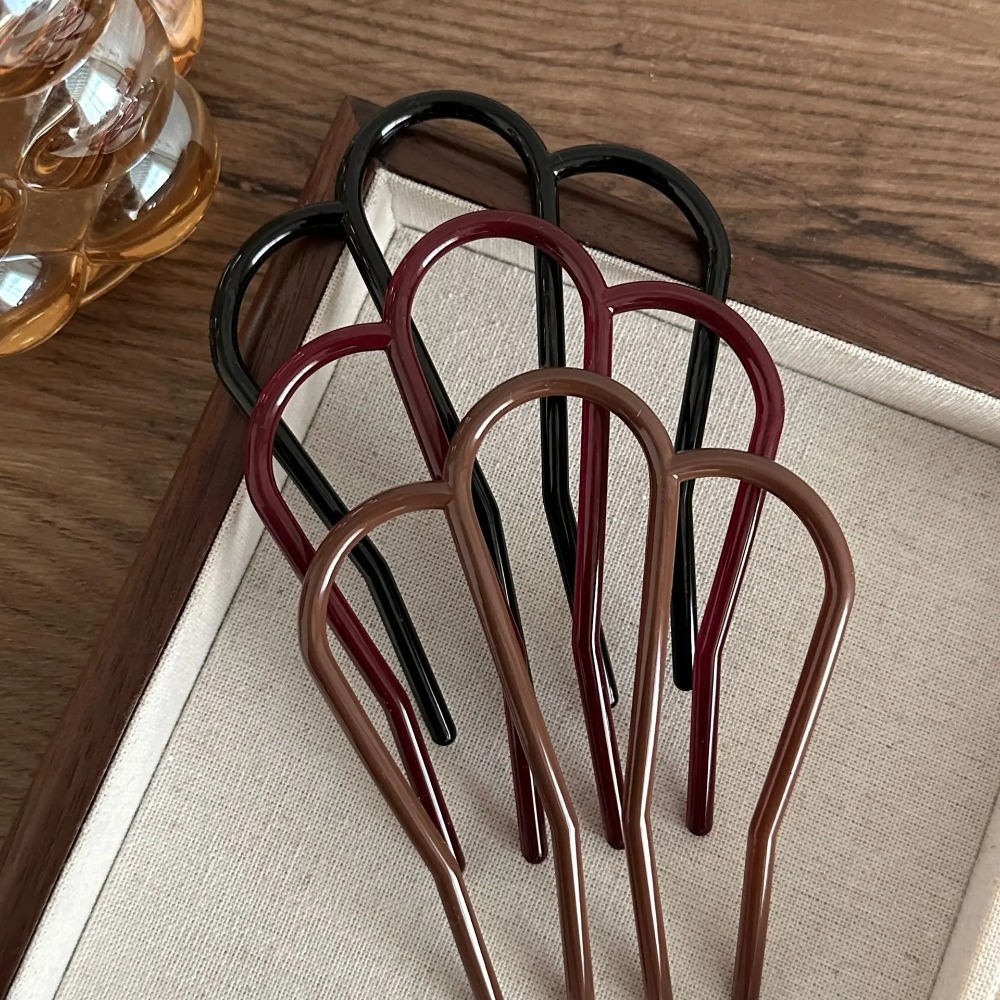 Elegant Soft Acrylic U-Shape H - Hair Fork Stick 评论和价格